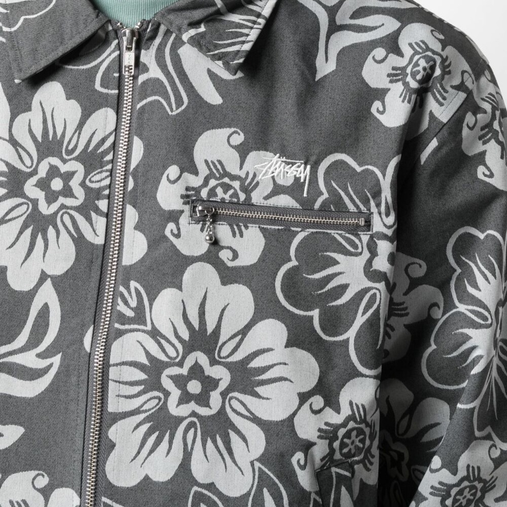 STÜSSY HAWAIIAN LIGHTWEIGHT ZIP JACKET - Picture 2 of 9